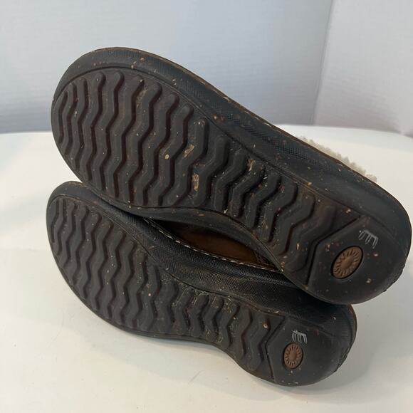 UGG Women’s Bettey 5747 Brown Leather Sheepskin Slip On Loafer Shoes Sz 5. - Picture 7 of 9